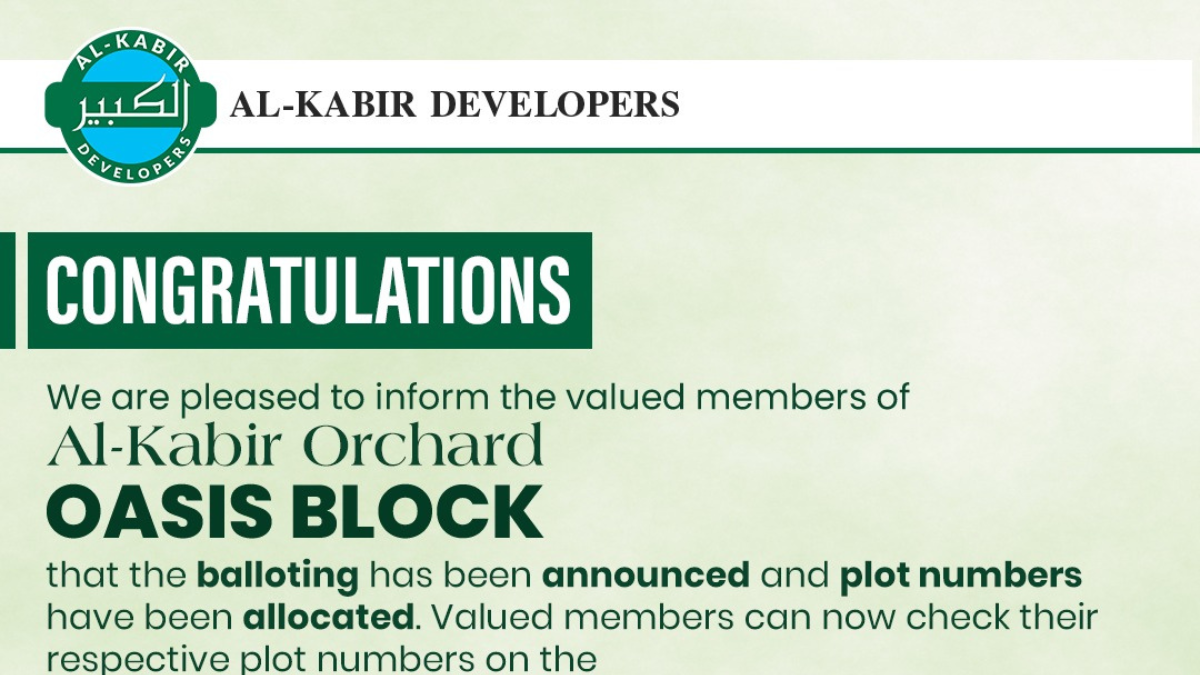 Al Kabir Orchard Oasis Block balloting
